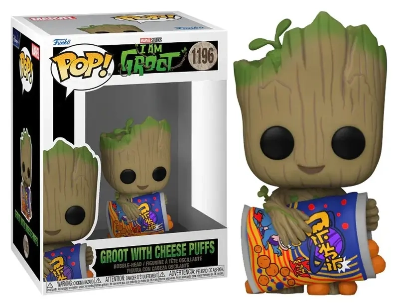 POP Marvel - I am Groot - Groot with Cheese Puffs
