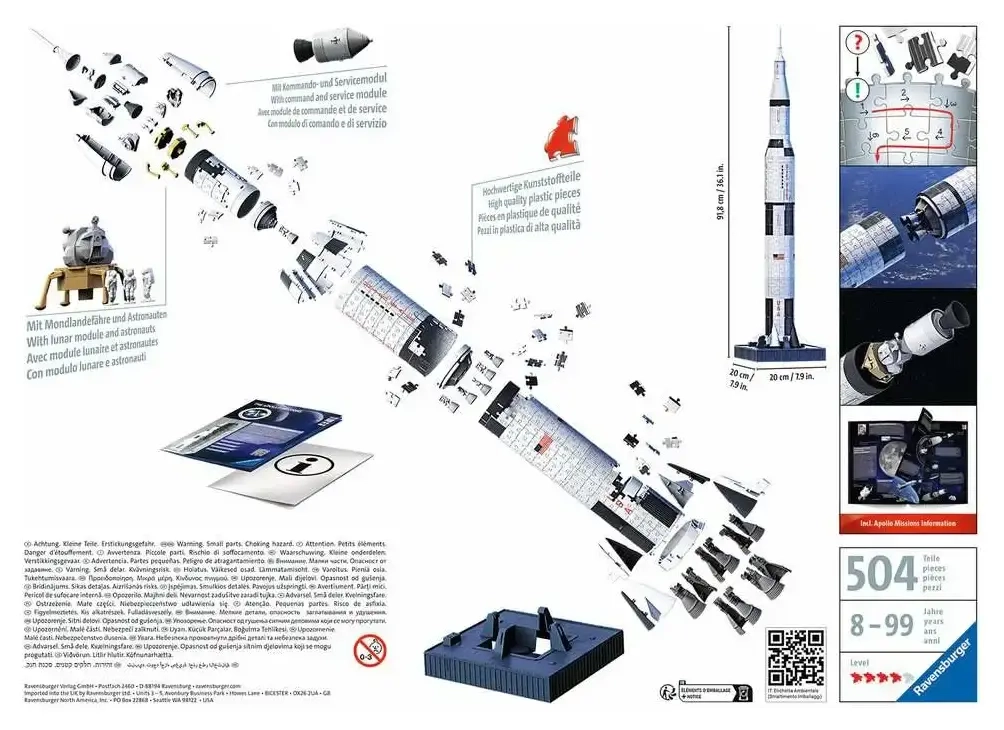 3D Puzzle - Apollo Saturn V Rakete