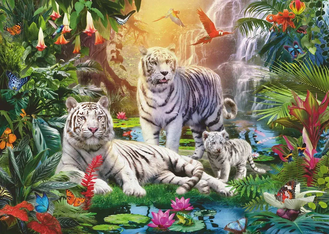 Familie Weisse Tiger