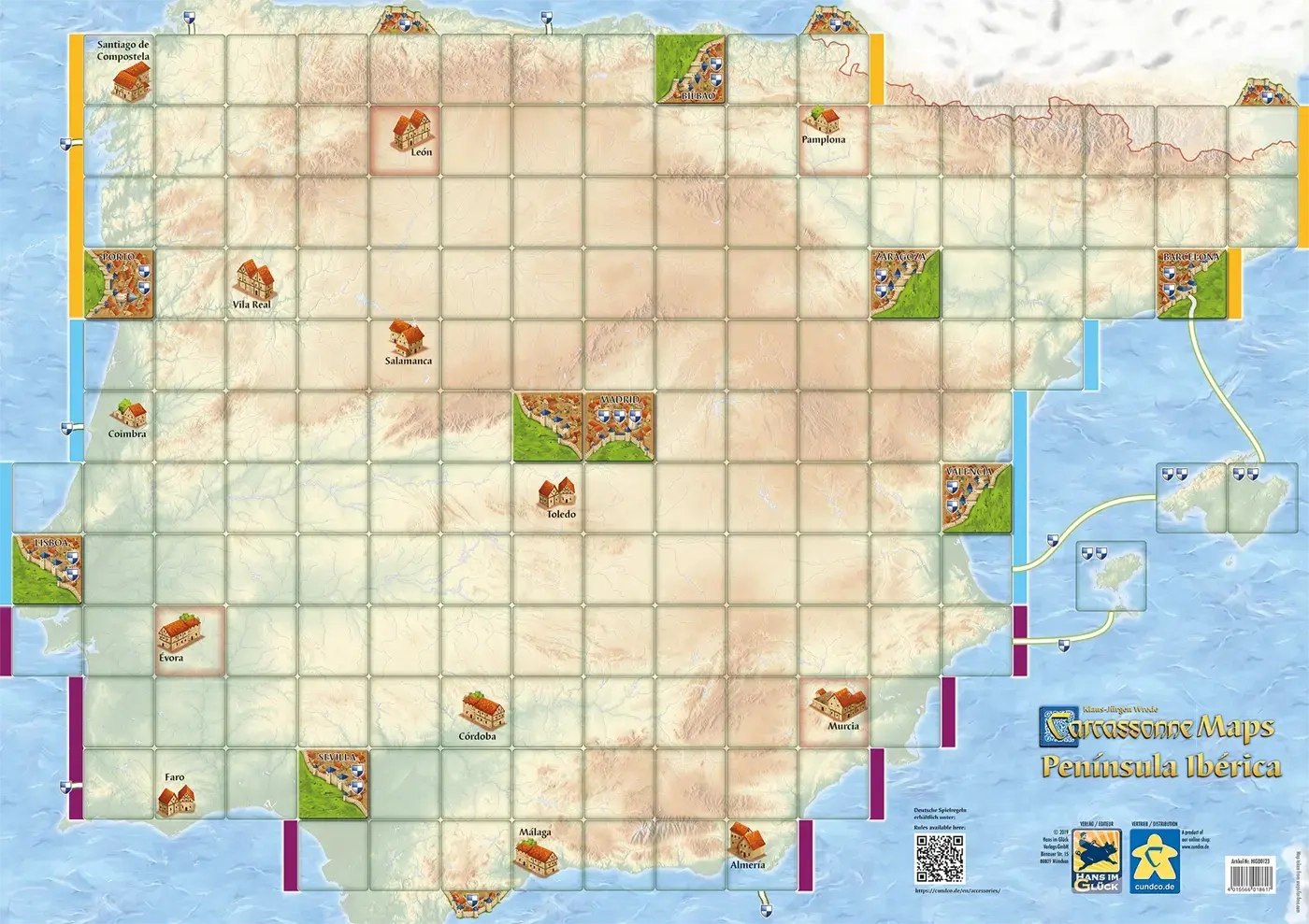 Carcassonne Maps - Iberische Halbinsel - Erweiterung