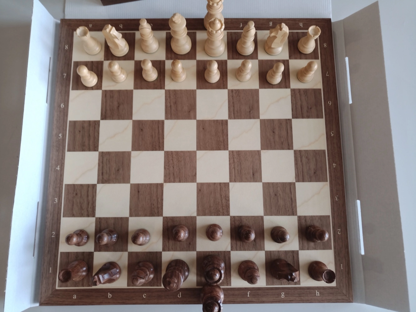 Schachspiel Advanced Nussbaum - 45cm (Teilweise B-Qualität)