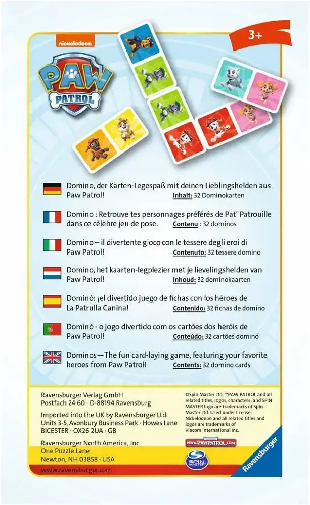 Paw Patrol Domino - DE/FR/IT/EN