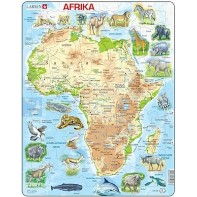 Lernkarte - Afrika (physisch)