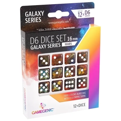 Galaxy Series - Mars - D6 Dice Set 16 mm (12 pcs)