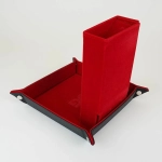 Fold Up Velvet Dice Tower Red