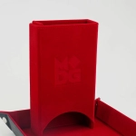 Fold Up Velvet Dice Tower Red