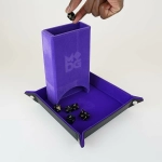 Fold Up Velvet Dice Tower Purple