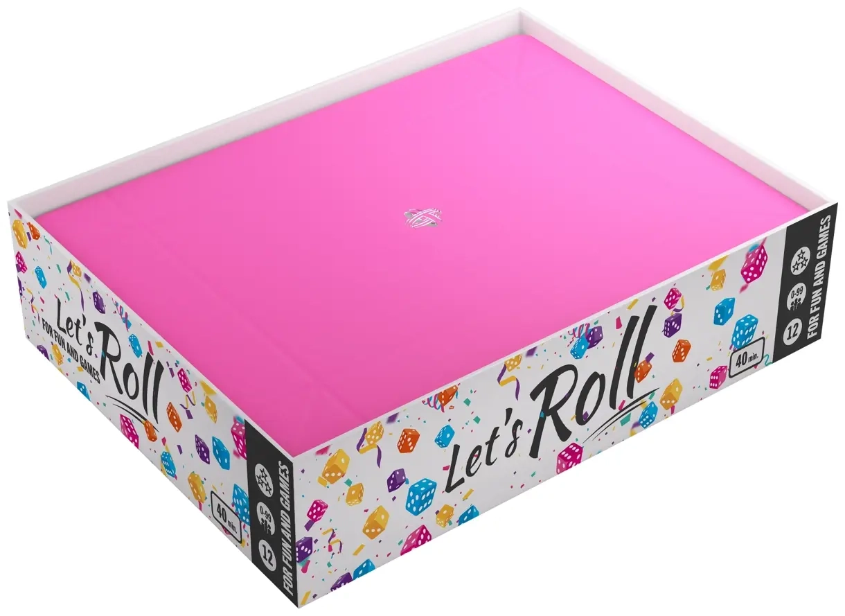 Magnetic Dice Tray Rectangular Black/Pink