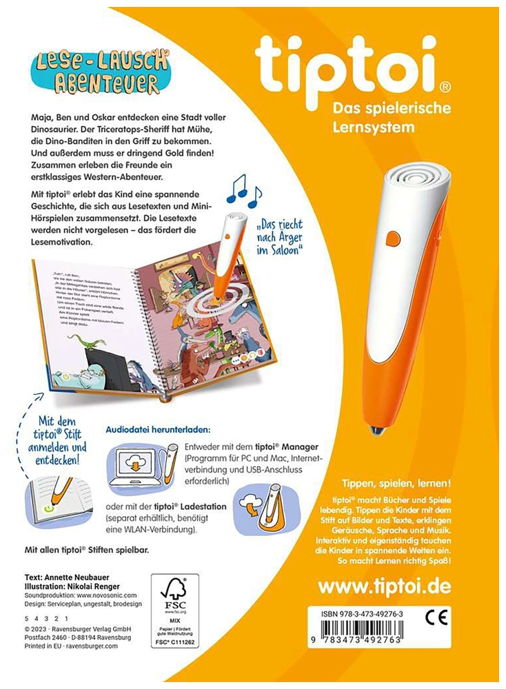 Tiptoi Lese-Lausch-Abenteuer: Dino-Stadt