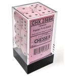 Opaque Pastel Pink/Black 16mm D6 (12)