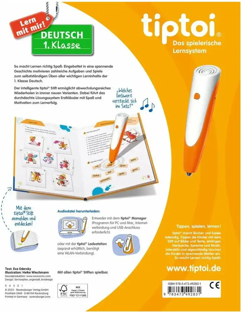 Tiptoi Lern mit mir! Deutsch 1. Klasse, Lernbuch