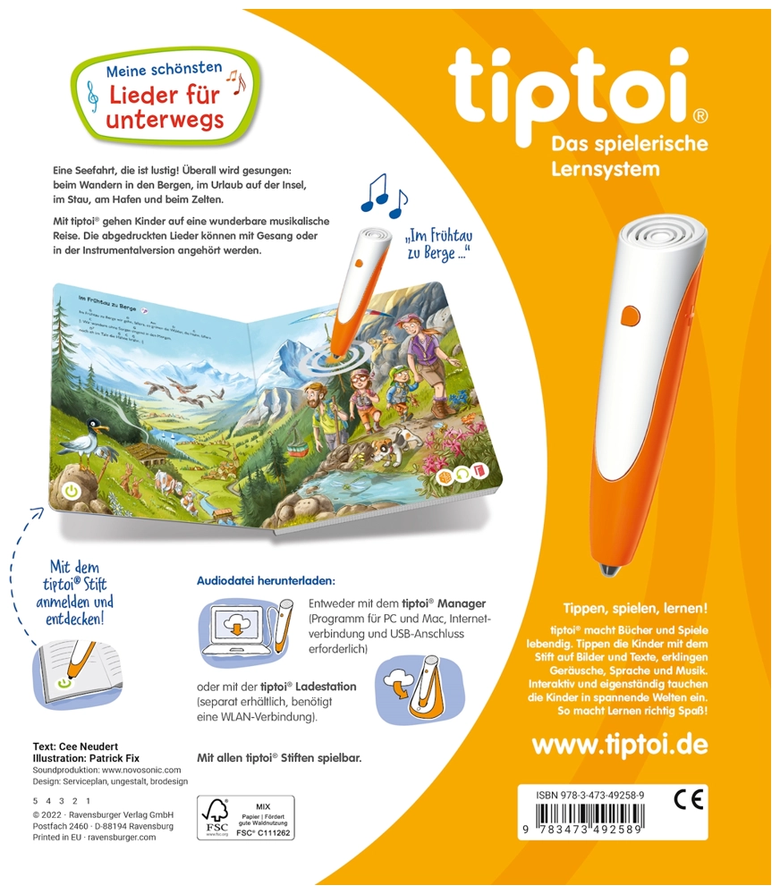 Tiptoi Meine schönsten Lieder für unterwegs