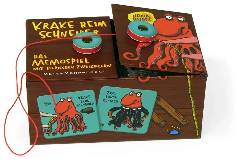 Krake beim Schneider – Das Memospiel mit tierischen Zweizeilern