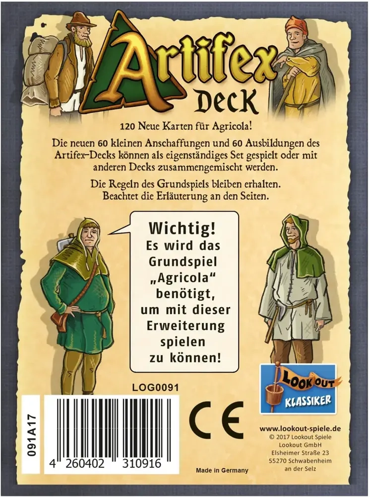 Agricola Erweiterung - Artifex-Deck