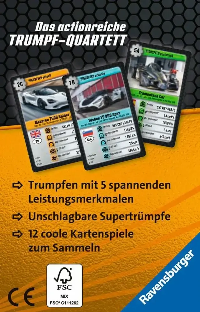 Quartett Supertrumpf High Speed