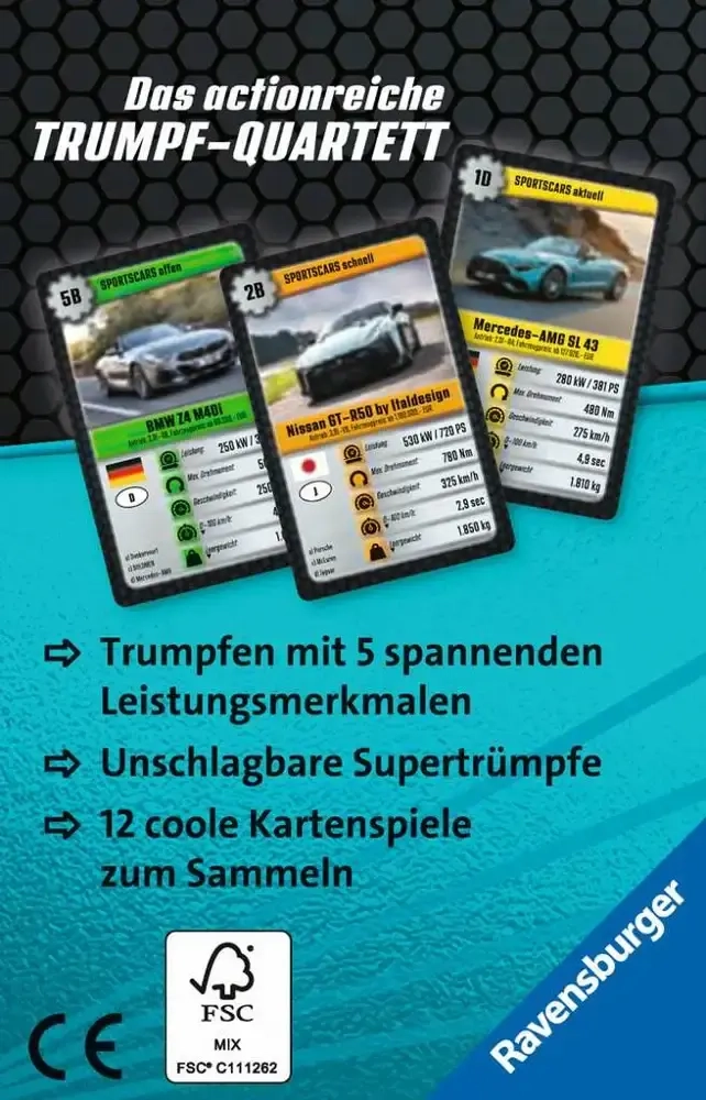 Quartett Supertrumpf Sports-Cars