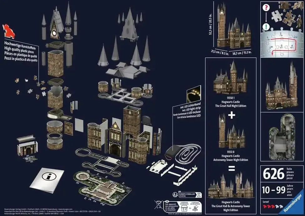 3D Puzzle - Hogwarts Astronomieturm (Night Edition)