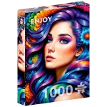 Rainbow Flower Portrait