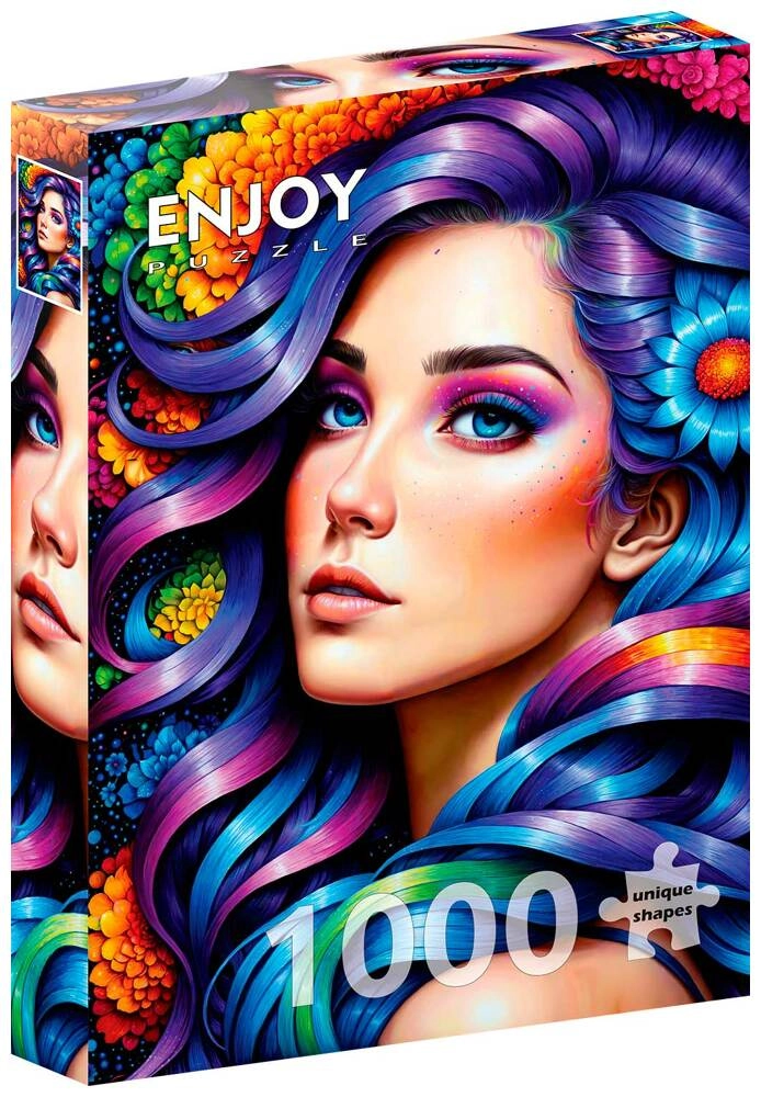 Rainbow Flower Portrait