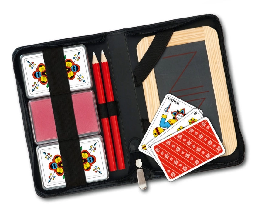 Jassetui mit 2 Sets Deutschweizer Karten