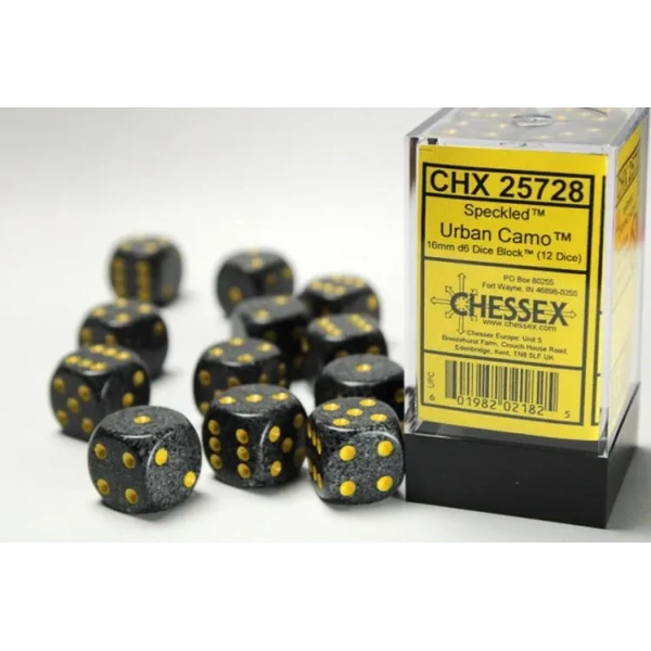 Dice Sets Urban Speckled 16mm d6 (12)