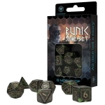 Runic Bottle-green & gold Dice Set (7)