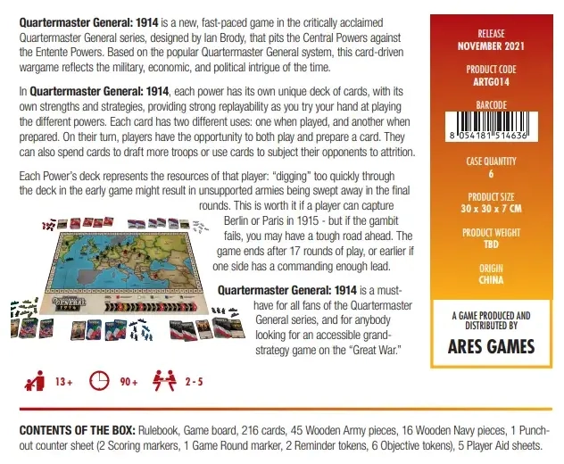 Quartermaster General: 1914 - EN