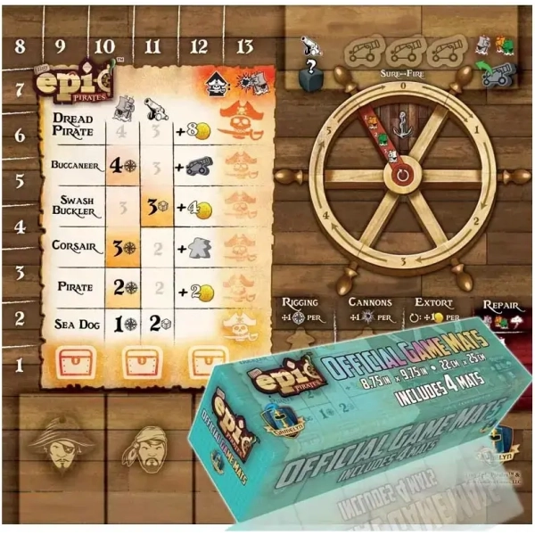 Tiny Epic Pirates Player Mat Sets