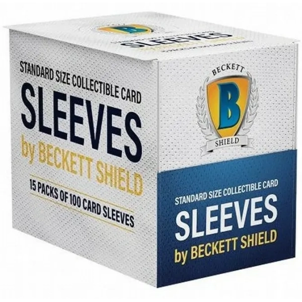 Beckett Shield Standard Card Sleeves (63x88mm) - (1 Display 15 Packs à 100 Sleeves)