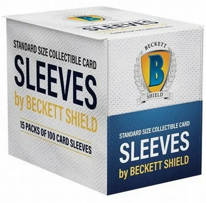 Beckett Shield Standard Card Sleeves (63x88mm) - (1 Display 15 Packs à 100 Sleeves)