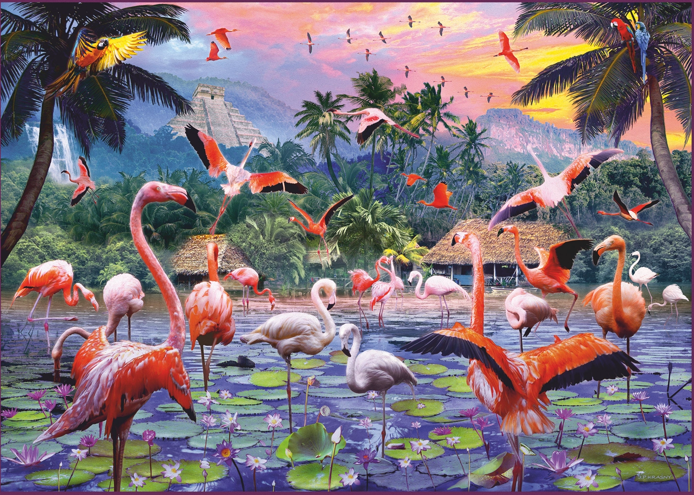 Pinke Flamingos