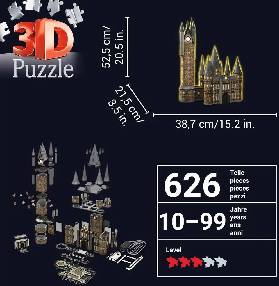 3D Puzzle - Hogwarts Astronomieturm (Night Edition)