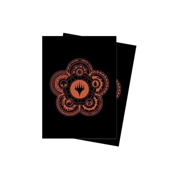 UP - Standard Sleeves for Magic: The Gathering Mana 7 Color Wheel (100 Sleeves)