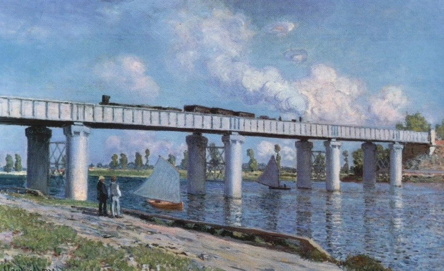 Die Eisenbahnbrücke in Argenteuil - Claude Monet
