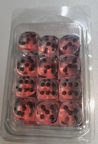 Dice4friends 16mm Würfel D6 Transparent (12)