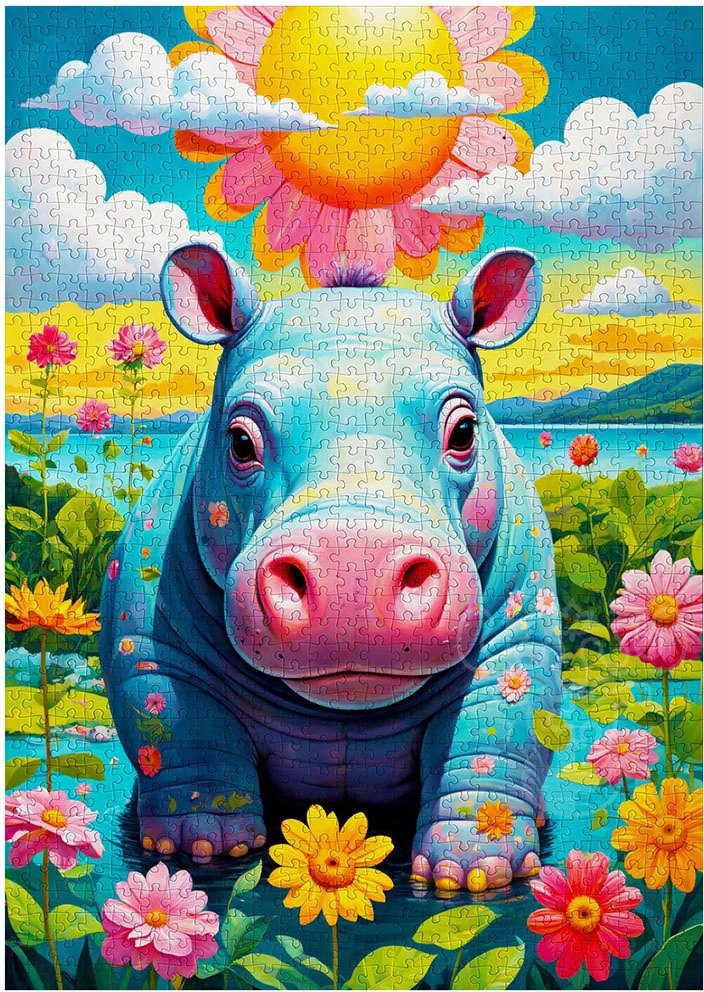 Sonniges Nilpferd