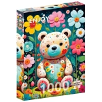 Teddybär mit Blumen