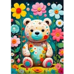 Teddybär mit Blumen