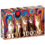 Fünf süsse Katzen
