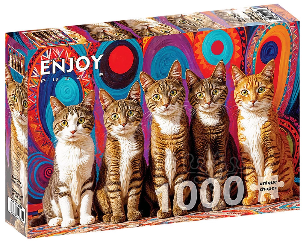 Fünf süsse Katzen