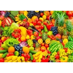 Bunte Frucht- und Gemüsemischung