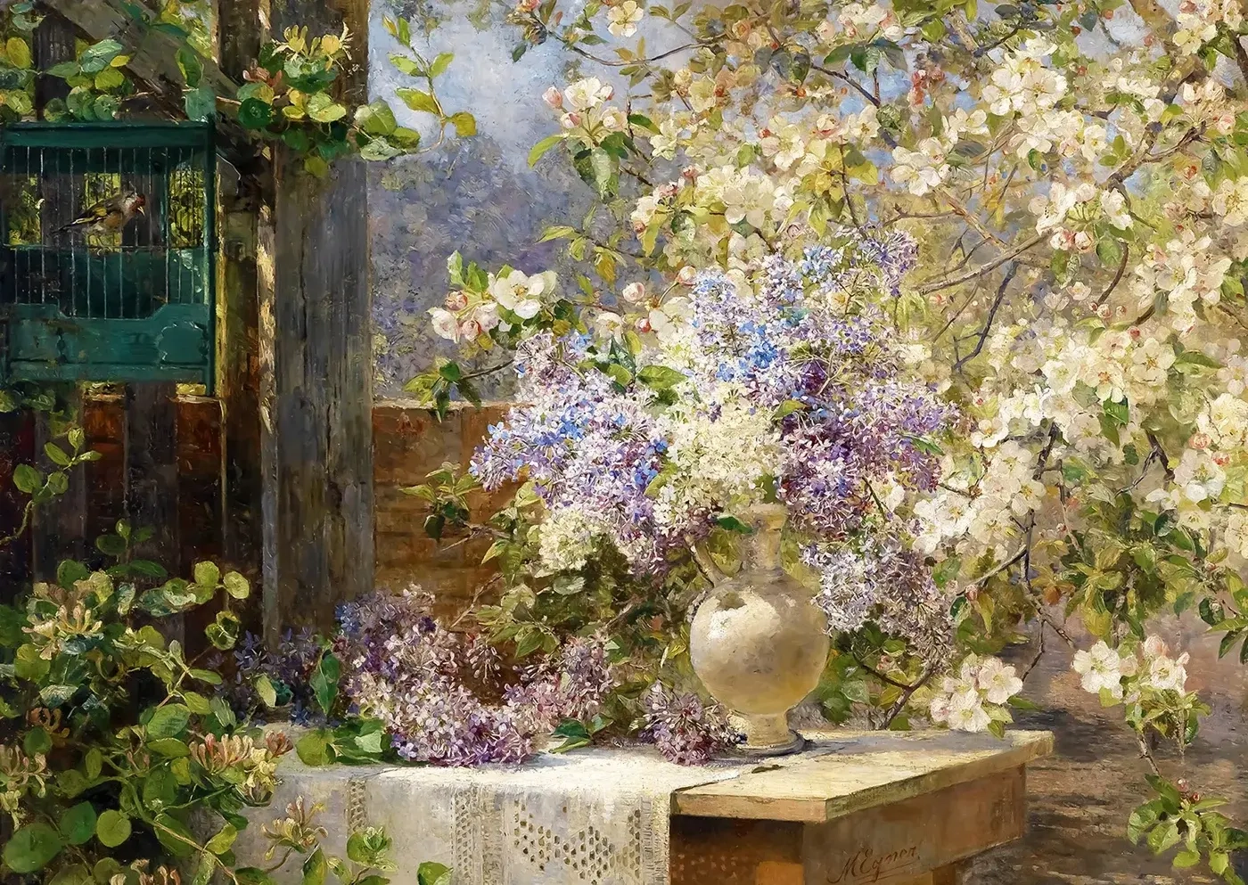 Marie Egner: In der erblühend Laube