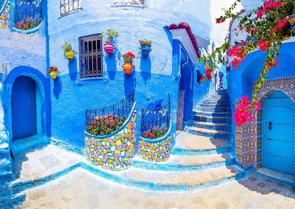 Blaue Gasse in Chefchaouen, Marokko