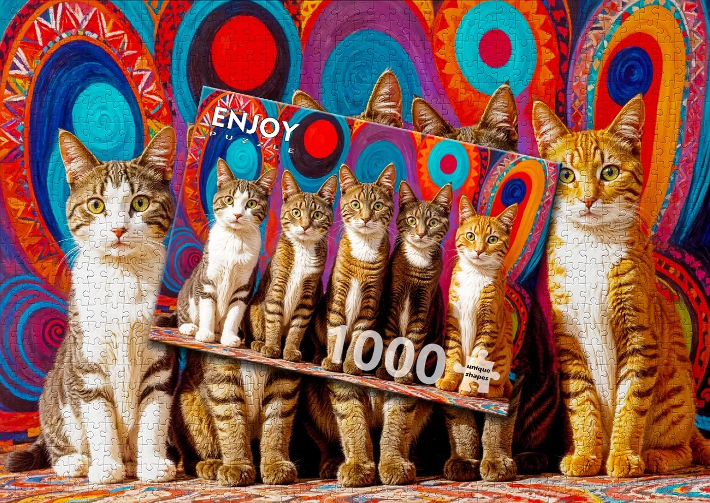 Fünf süsse Katzen