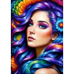Rainbow Flower Portrait