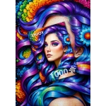 Rainbow Flower Portrait
