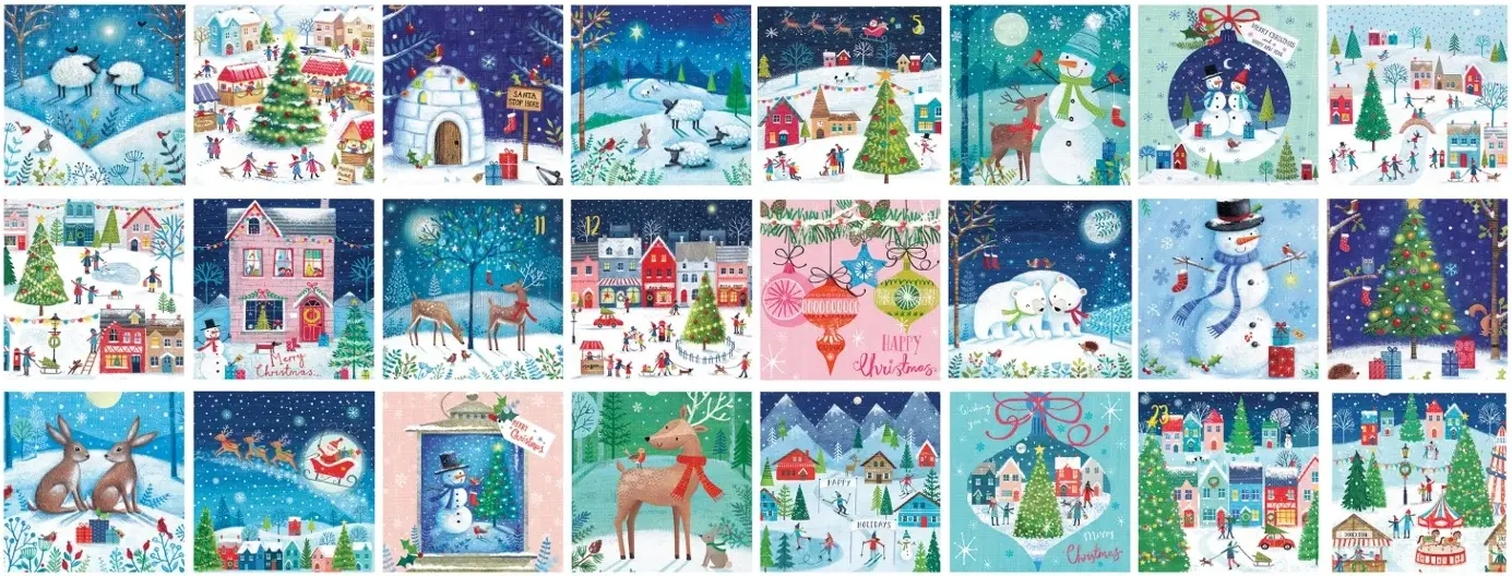 Puzzle Adventskalender - Weihnachtsdorf - 24 Puzzles