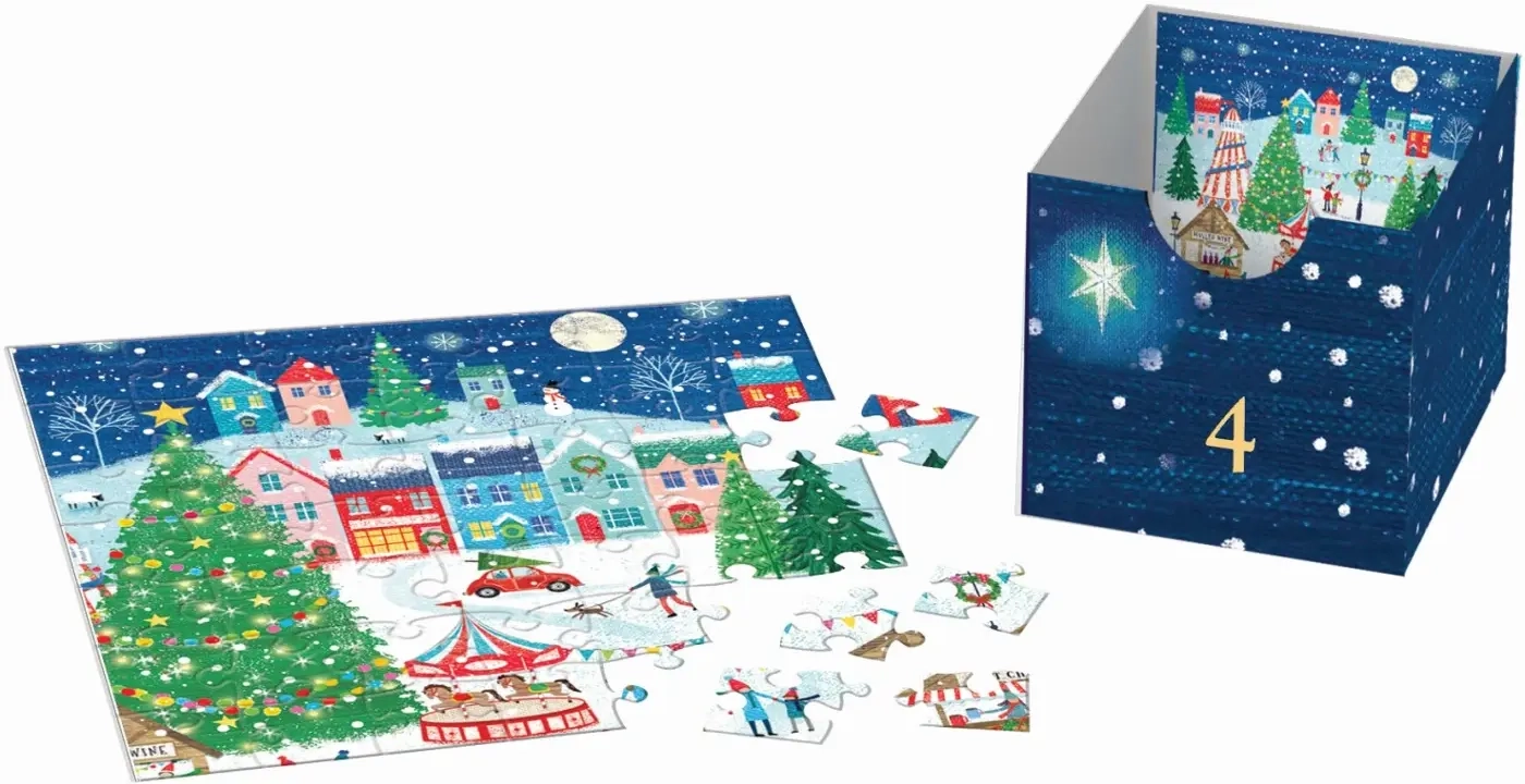 Puzzle Adventskalender - Weihnachtsdorf - 24 Puzzles
