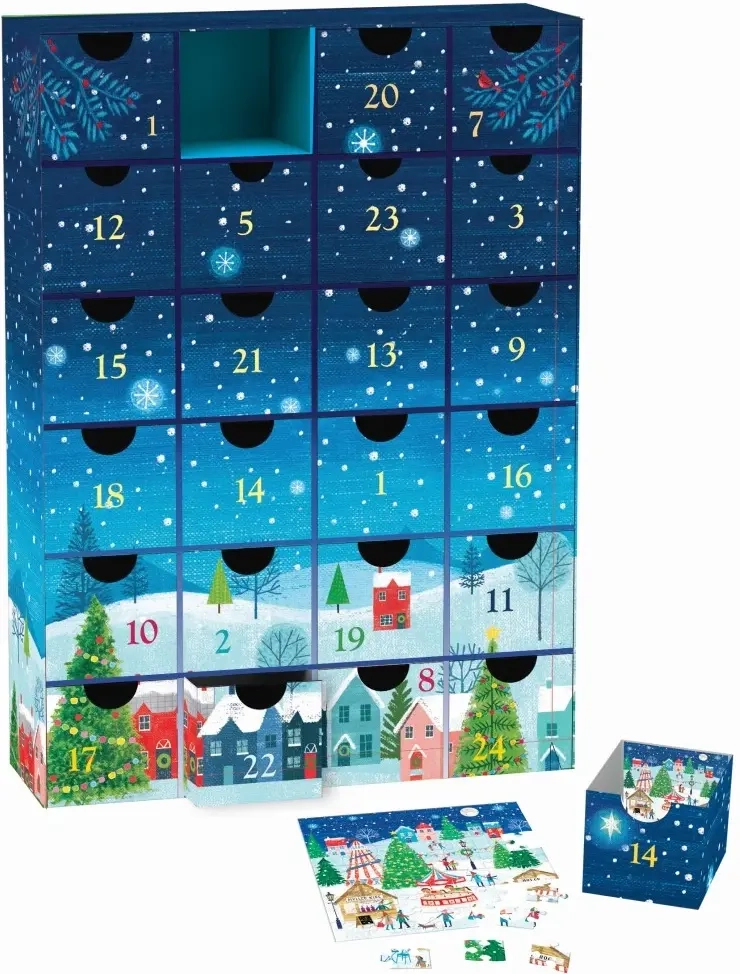 Puzzle Adventskalender - Weihnachtsdorf - 24 Puzzles
