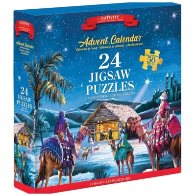 Puzzle Adventskalender - Weihnachtskrippe - 24 Puzzles